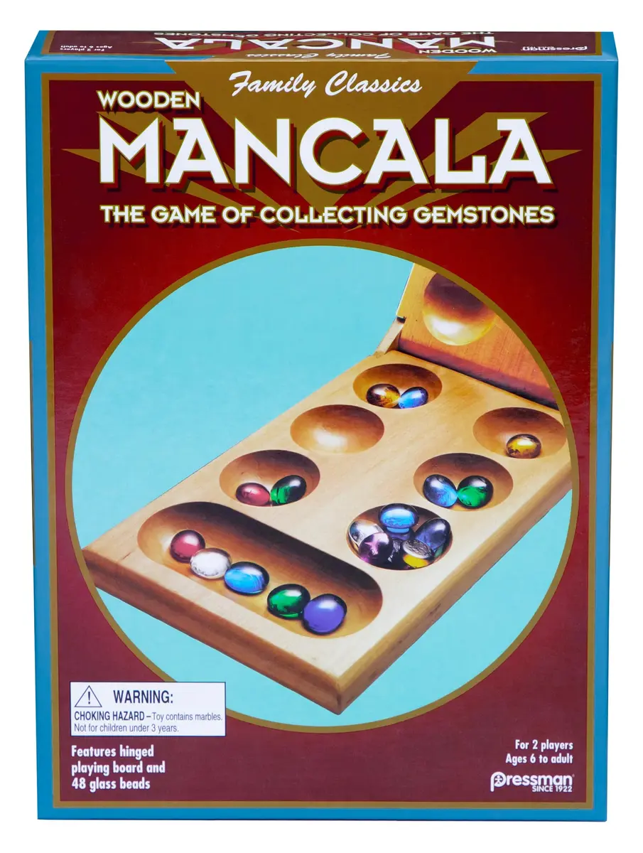 Pressman Mancala Board Game Folding Wooden Classic Strategy Game 68.58 cm x 43.18 cm | Fun Tabletop Game for Adults & Kids - view 2