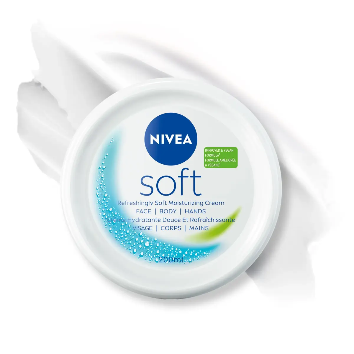 NIVEA Soft Moisturizing Creme 200ml (6.8 Fl Oz) Pack of 4 | Refreshing Hydration for Face, Body & Hands - main product image