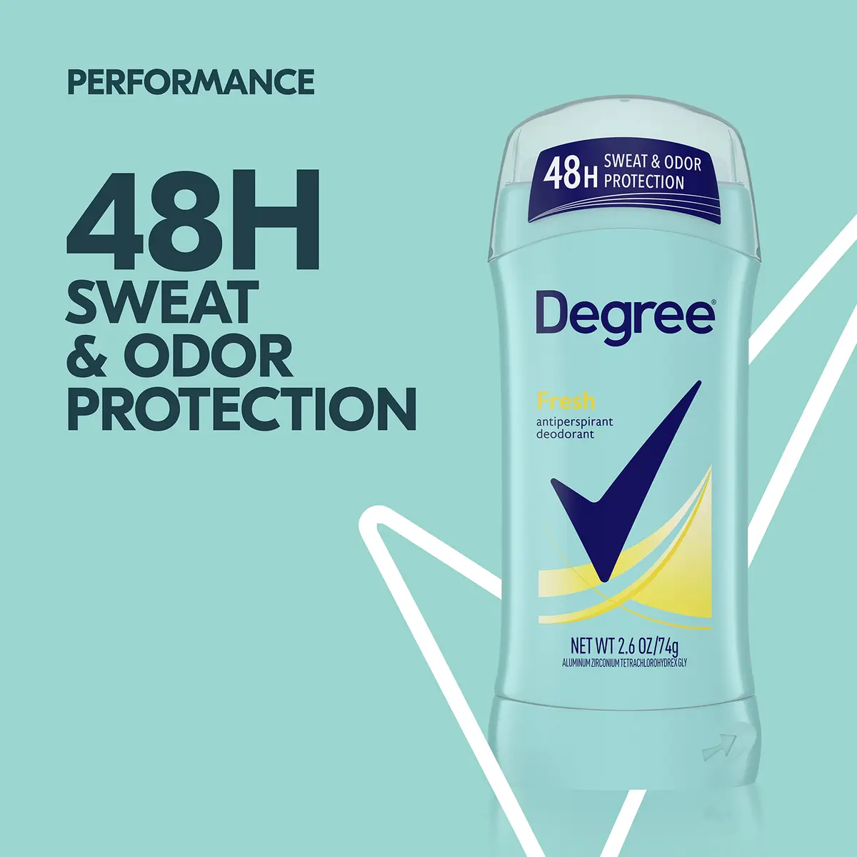 Degree Fresh Antiperspirant Deodorant for Women 2.6 oz Pack of 6 | 48-Hour Sweat & Odor Protection - view 6