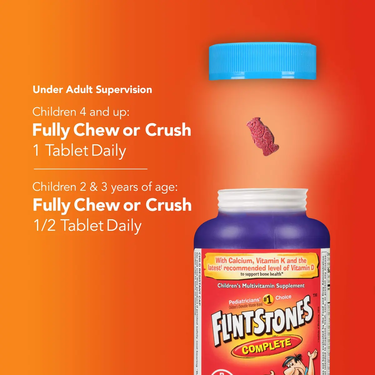 Flintstones Vitamins Complete Multivitamin Chewables 60 ct | Supports Child Growth & Development - view 7