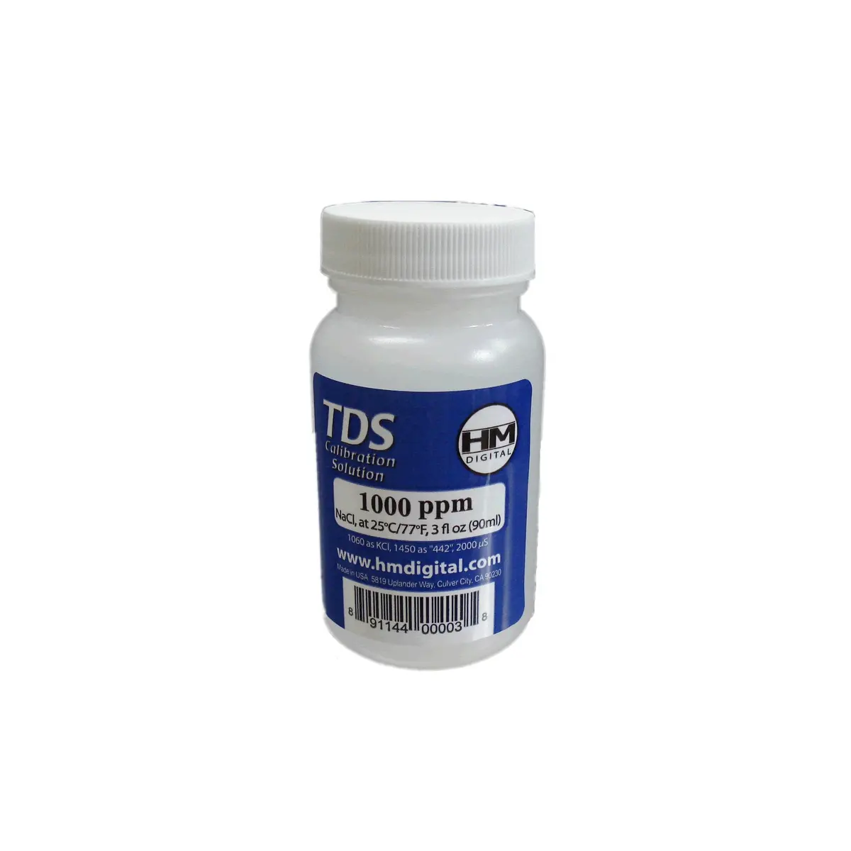HM Digital 1000ppm TDS Calibration Solution 88.7ml (3 Fl Oz) | NIST-Traceable Lab Quality - main product image