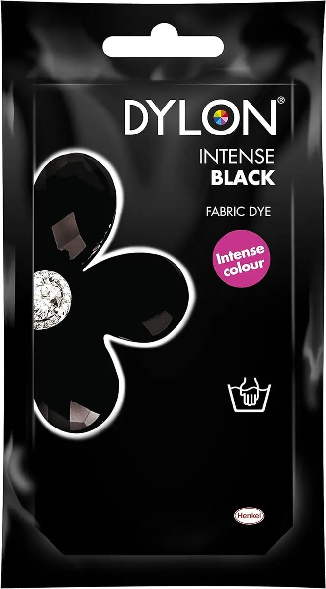 Dylon Hand Fabric Dye - Intense Black 50g | Concentrated, Eco-Friendly & Suitable for Natural & Synthetic Fibers - main product image
