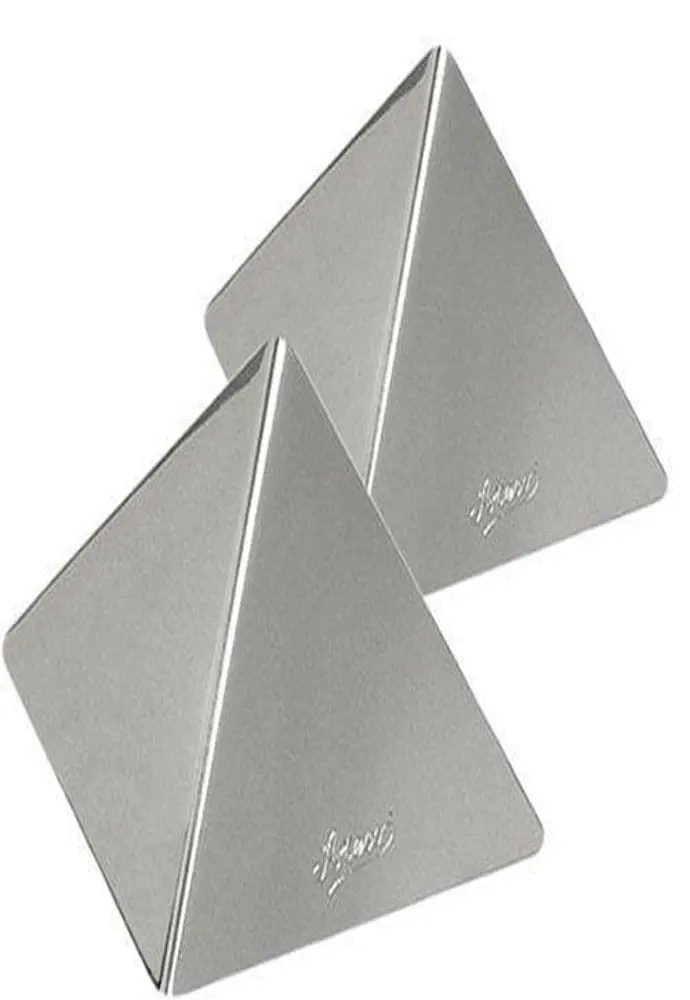 Ateco Stainless Steel Small Pyramid Mold Set of 2 | Professional Baking Tool - main product image