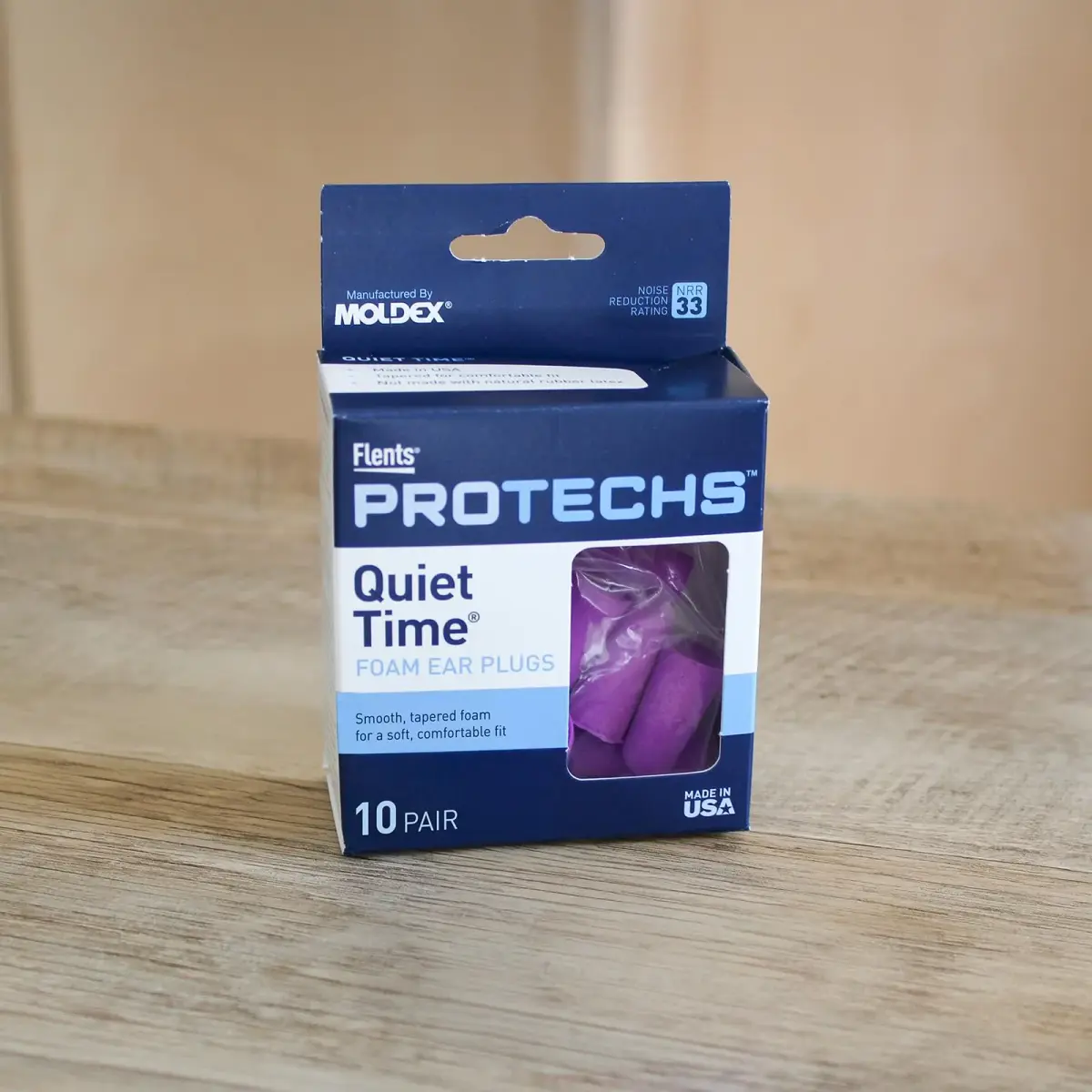 Flents Protechs Quiet Time Foam Ear Plugs NRR 33 | 10 Pair Purple - view 3