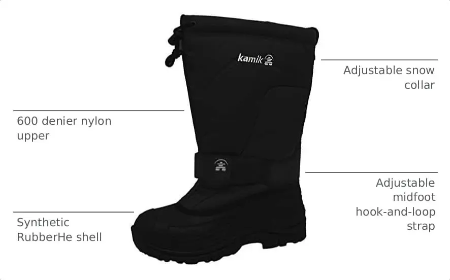 Kamik Greenbay 4 Men's Waterproof Snow Boots - Black | -40°F Insulated Winter Boot - view 4