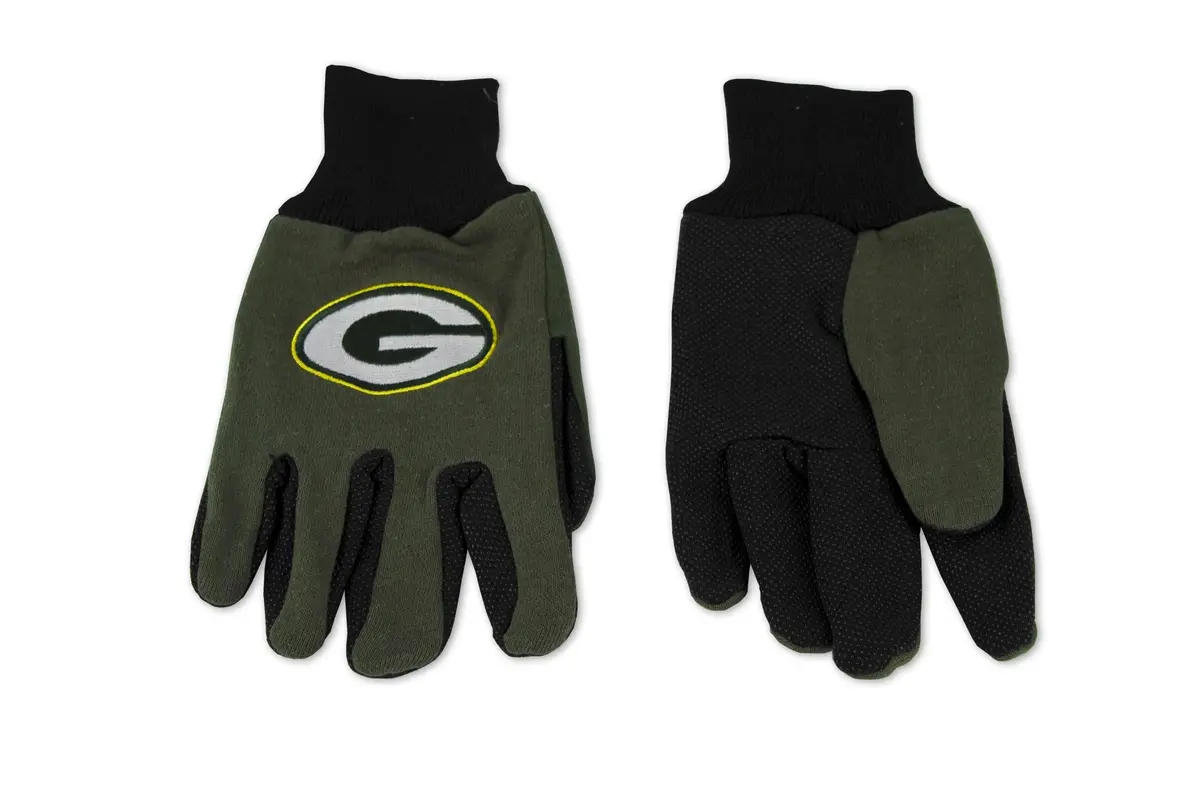 WinCraft NFL Green Bay Packers Two-Tone Gloves, Adult | Embroidered Team Logo, Machine Washable - main product image