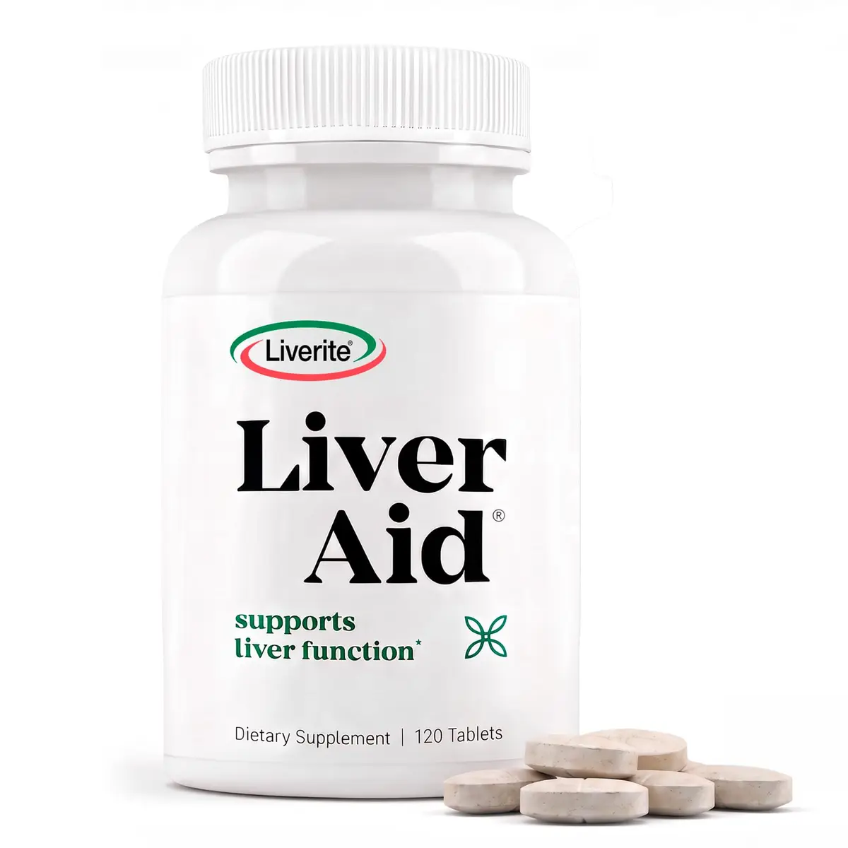 LIVERITE Liver Aid 120 Tablets | Daily Liver Support & Detox - main product image