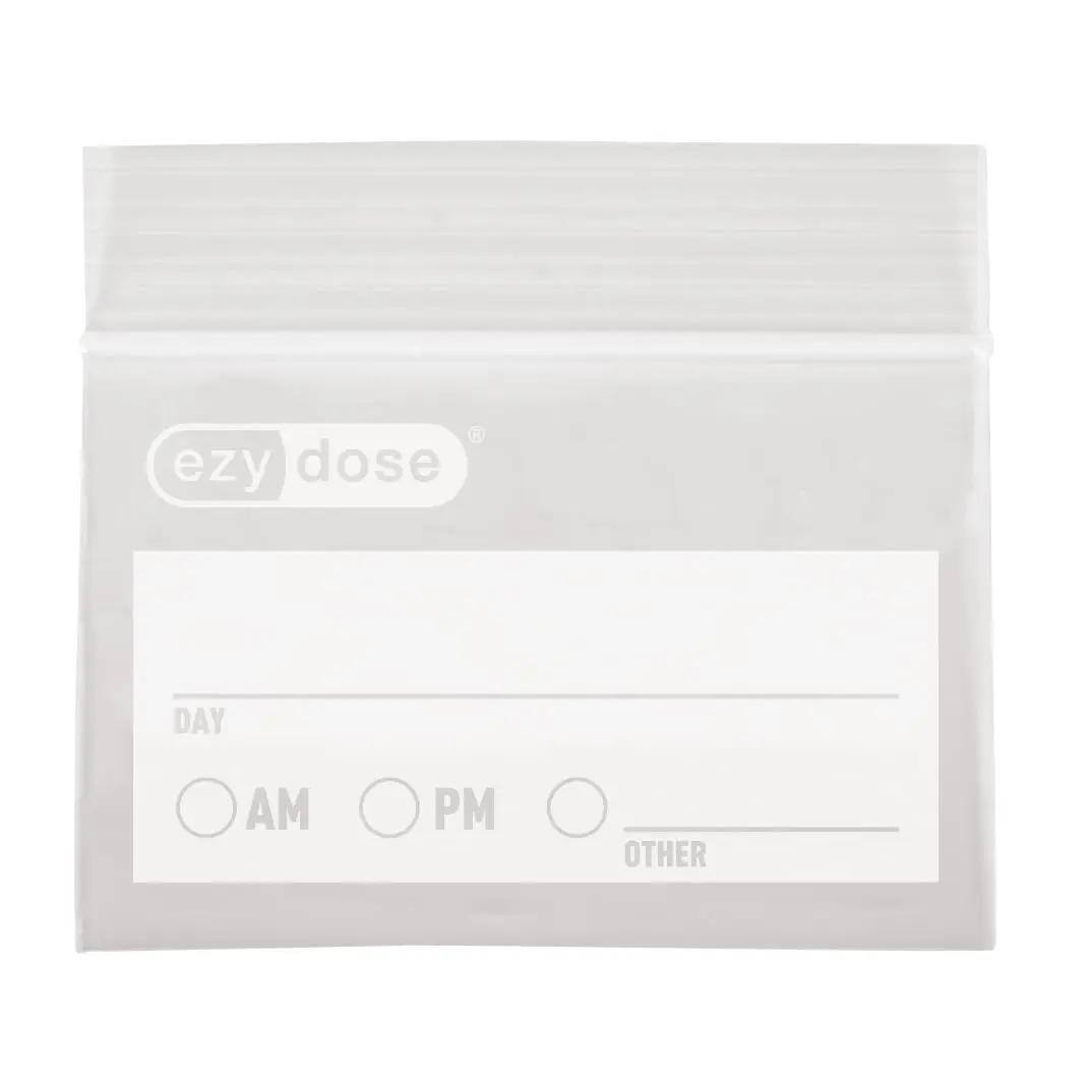 EZY DOSE Disposable Zippered Seal Pill Pouches, Write on Label, 50 Count | FDA Approved Personal Pill Dispenser - view 5