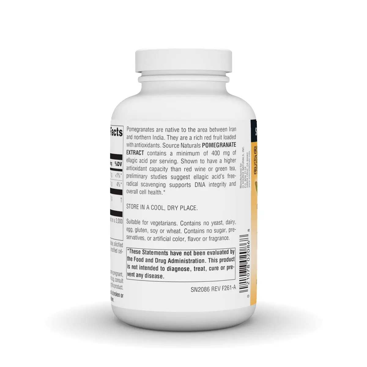 Source Naturals Pomegranate Extract Vegetarian 500mg | Rich Antioxidant Support in 240 Tablets - view 4