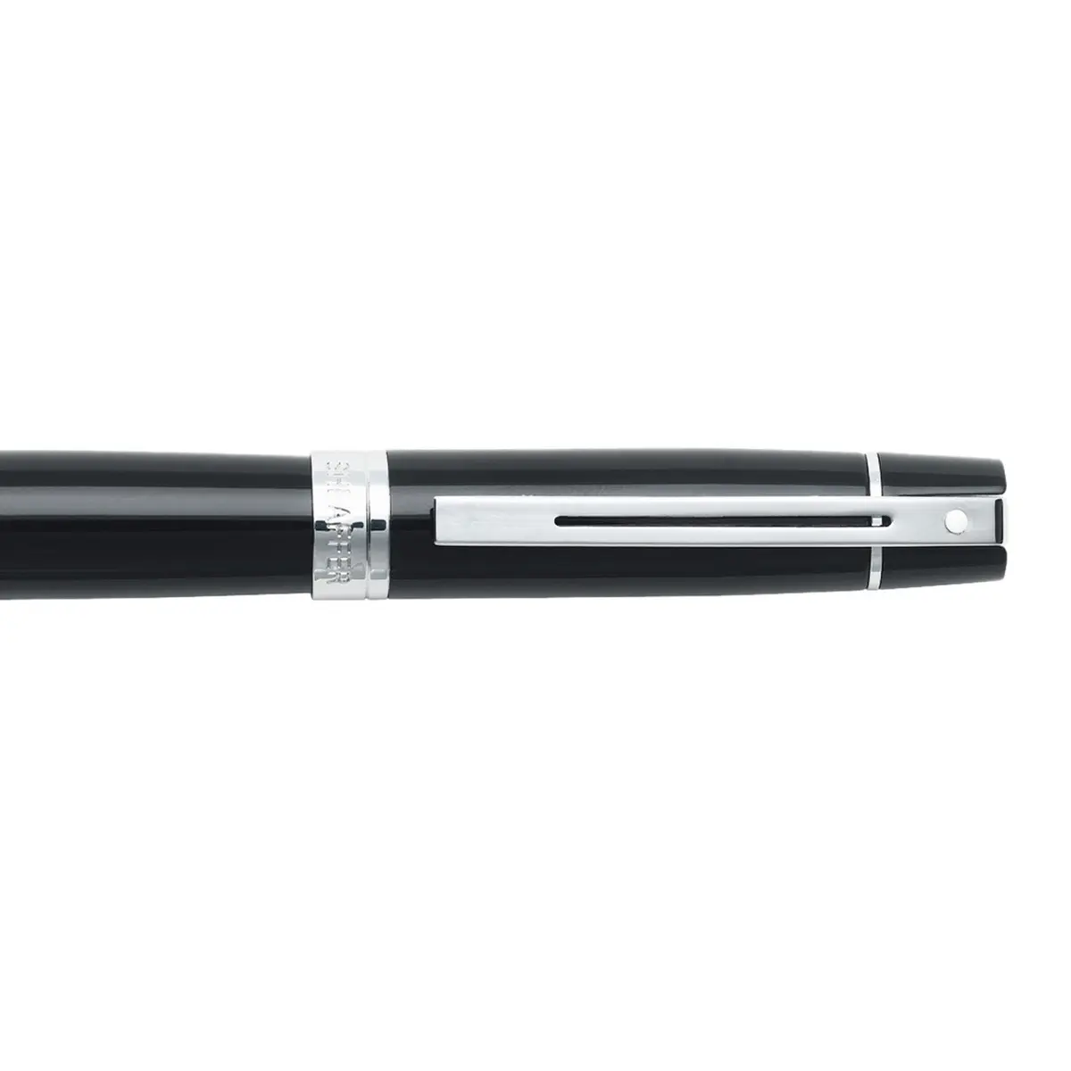 Sheaffer 300 Glossy Black Rollerball Pen with Chrome-Plated Trim | Elegant Design & Refillable - view 4