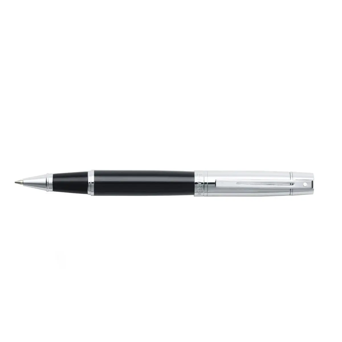 Sheaffer 300 Glossy Black Rollerball Pen with Bright Chrome Cap and Chrome-Plated Trim | Elegant, Refillable, 1 Count - view 4