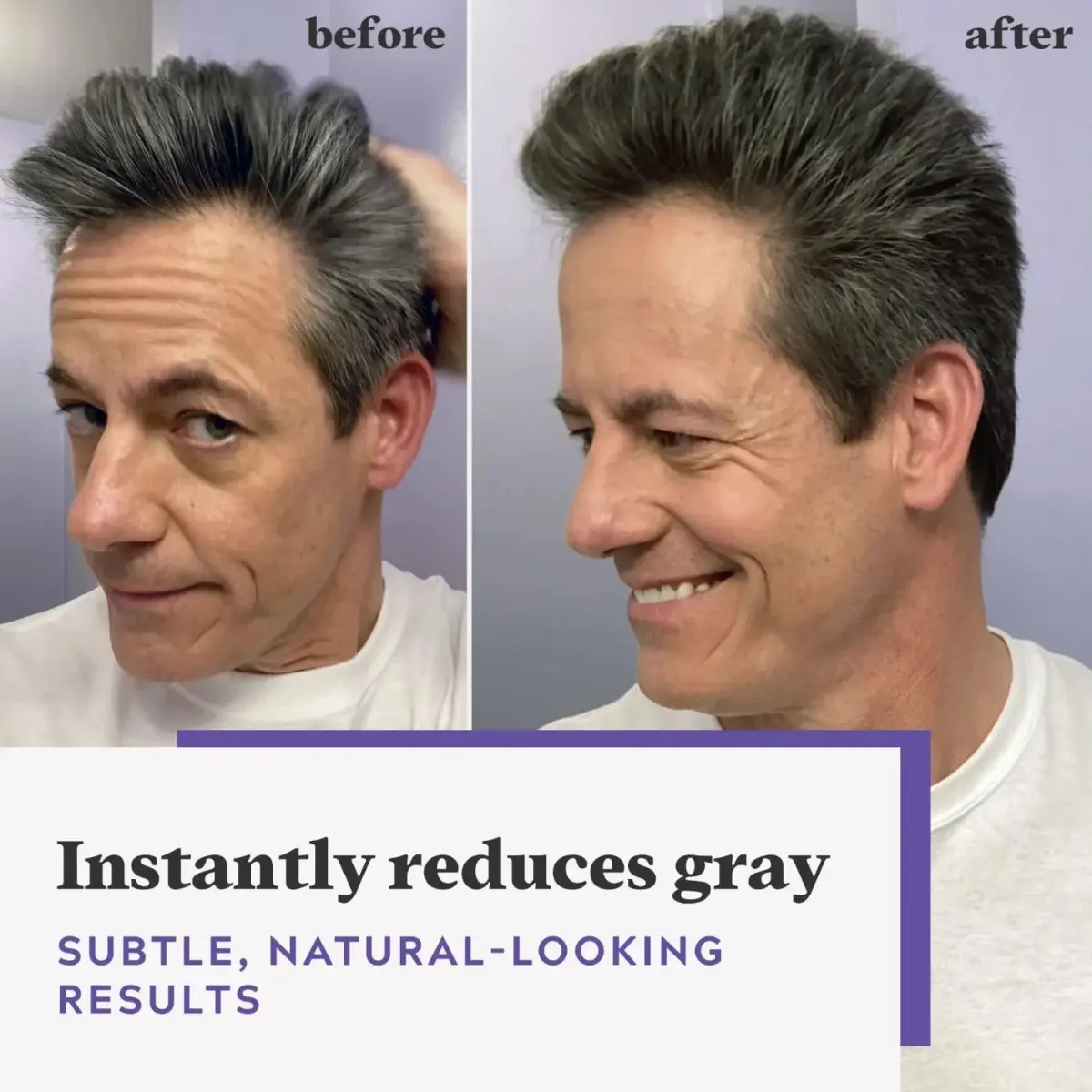 Just For Men Touch of Gray Hair Color, Salt & Pepper Look, Black T-55, 1 Kit | Ammonia & Peroxide Free - view 2