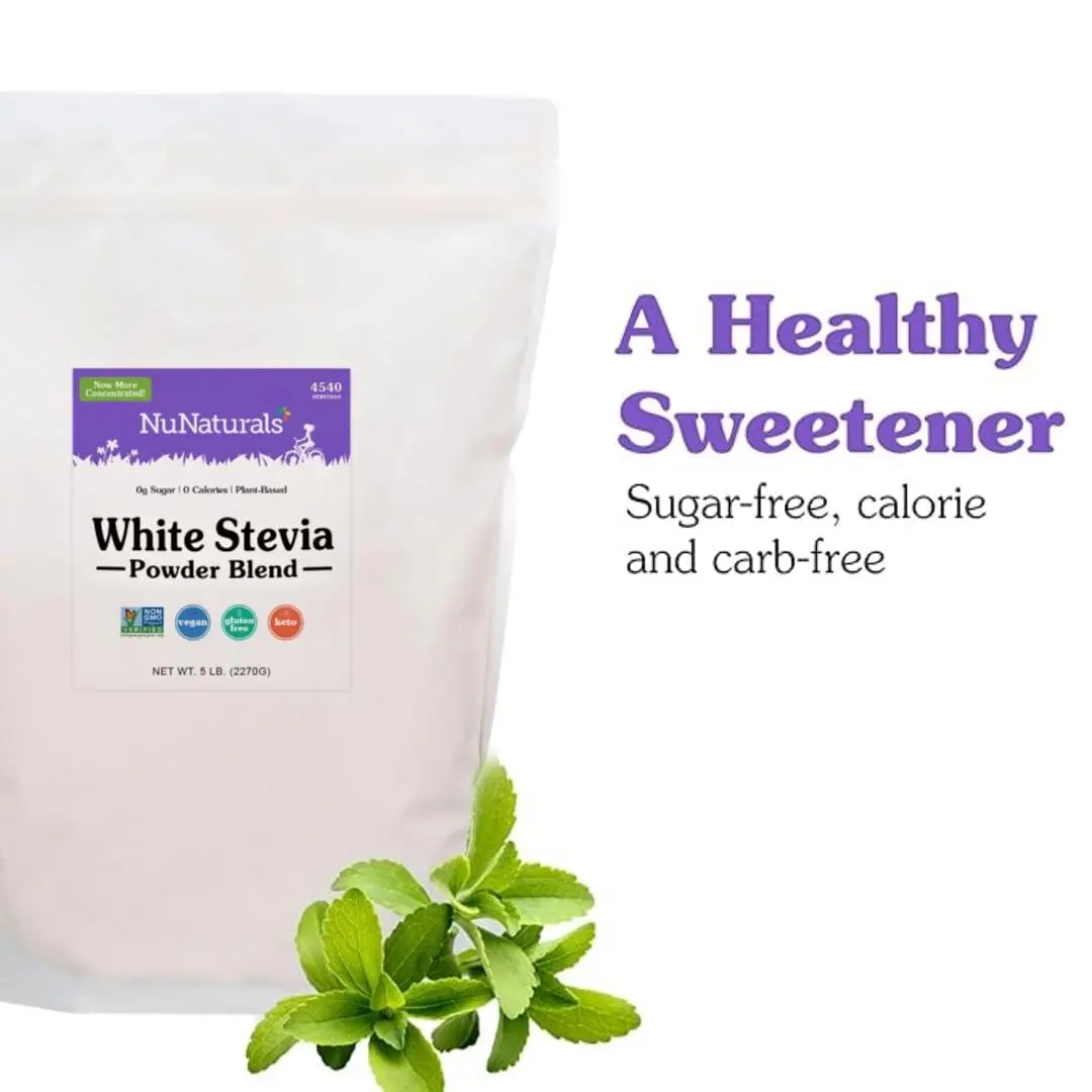 Nunaturals White Stevia Powder Blend 5 lb | Sugar-Free Natural Sweetener for Guilt-Free Indulgence - view 7