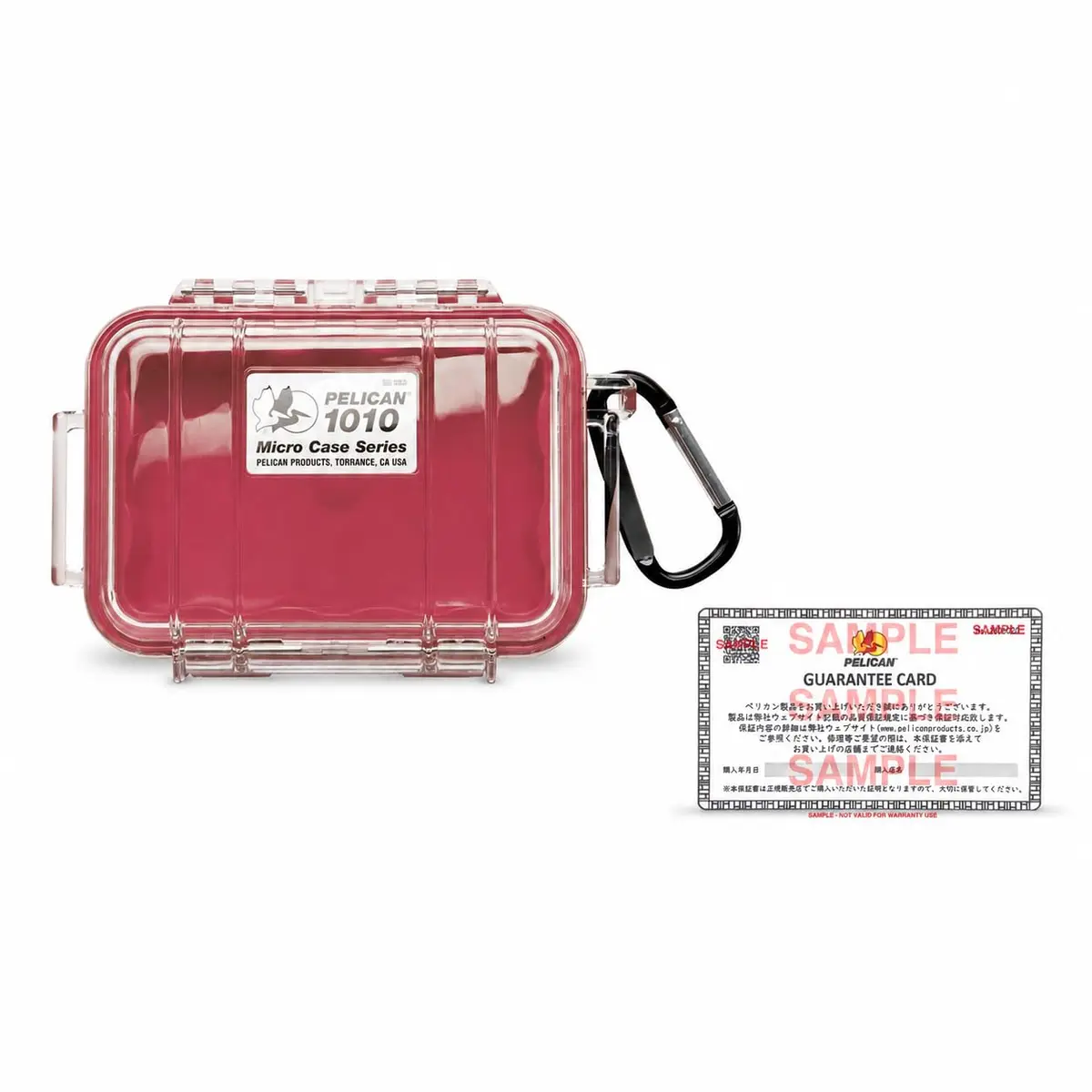 Pelican 1010 Micro Case (Red/Clear) | Water-Resistant IP67 Protection for Electronics - main product image