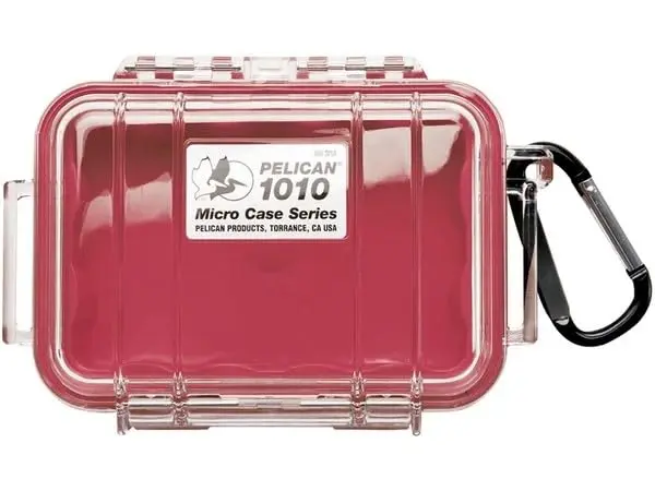 Pelican 1010 Micro Case (Red/Clear) | Water-Resistant IP67 Protection for Electronics - view 5