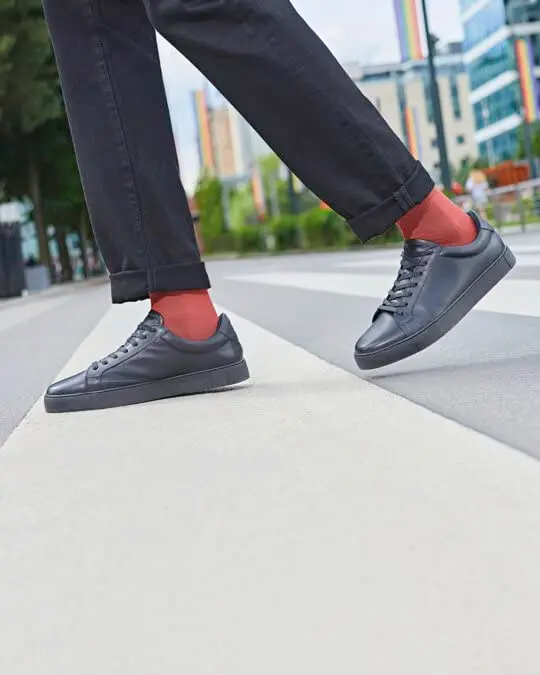 FALKE Men's Airport Crew Socks, Merino Wool Cotton, Black 3000, Size 11-12 | Classic Formal Comfort - view 2