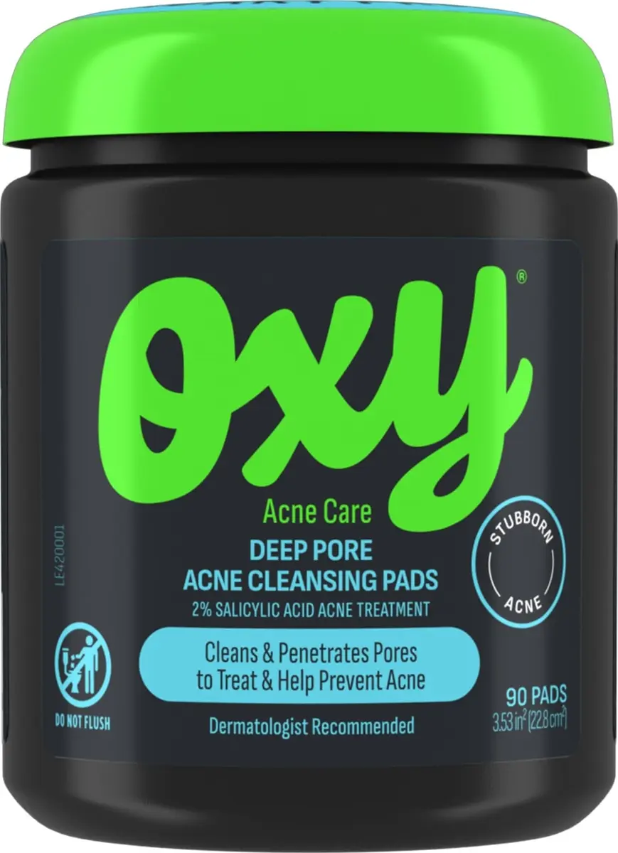 Oxy Deep Pore Acne Cleansing Pads 90 Count (Pack of 3) | Maximum Strength 2% Salicylic Acid for Stubborn Acne - main product image