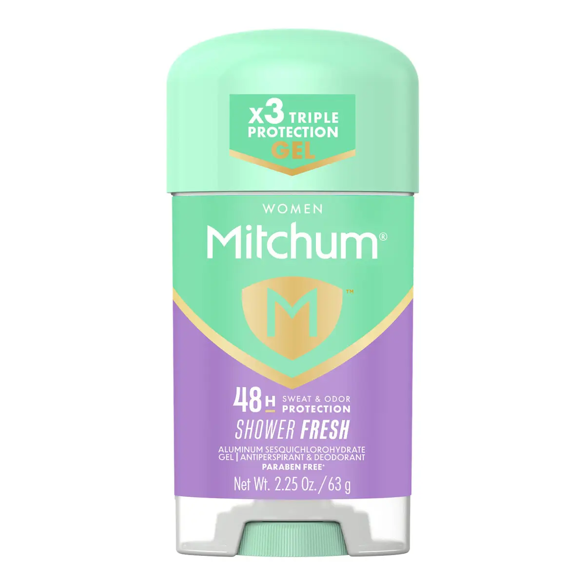 Mitchum Women's Triple Odor Protection Antiperspirant & Deodorant Gel, Shower Fresh, 48HR Protection, 65ml (2.25 oz) | Dermatologist-Tested Vegan Formula - main product image