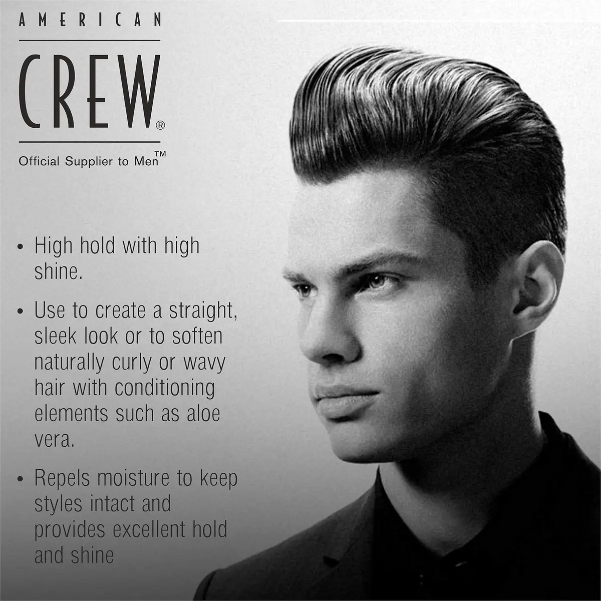 American Crew Men's Grooming Cream for High Hold & Shine, 100ml (3.38 Fl Oz) | Styling Cream for Sleek Looks - view 3