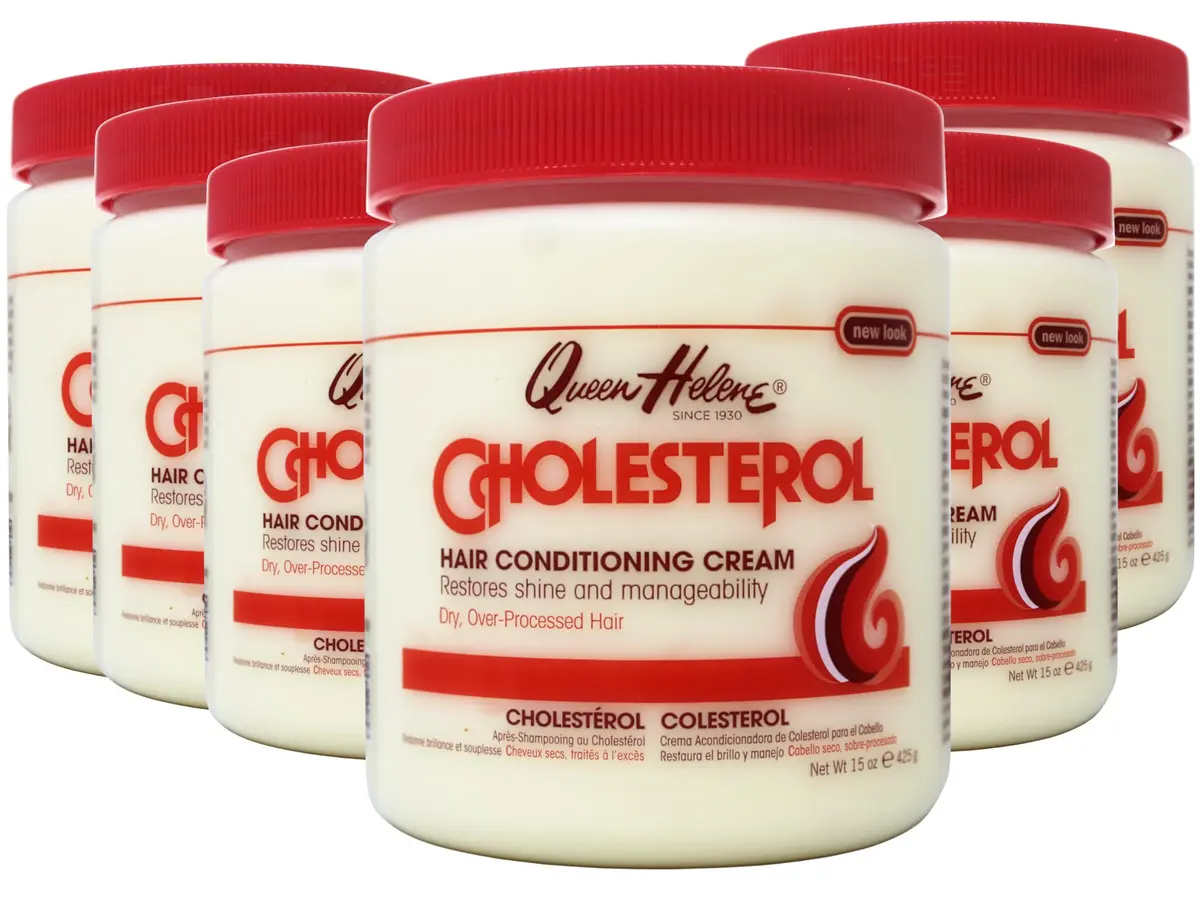 Queen Helene Cholesterol Hair Conditioning Cream 444ml (15 Fl Oz) Pack of 6 | Deep Conditioning Treatment for Damaged Hair - main product image