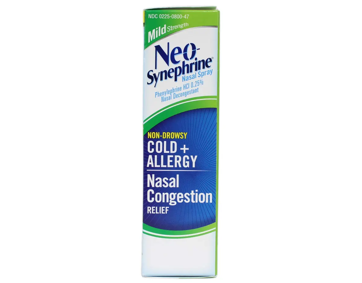 Neo-Synephrine Nasal Spray 15 mL | Phenylephrine 0.25% Fast Relief for Cold & Allergy (Pack of 4) - view 3
