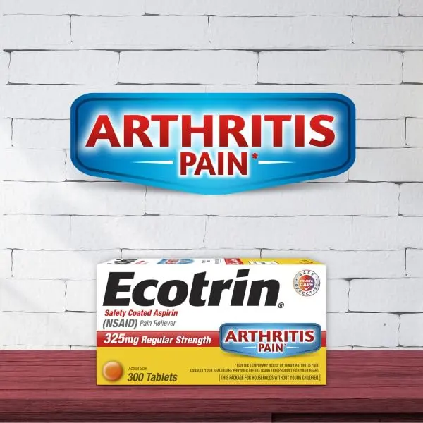 Ecotrin Regular Strength Aspirin 600 Tablets | Safer on Stomach & Cardiologist Recommended - view 2