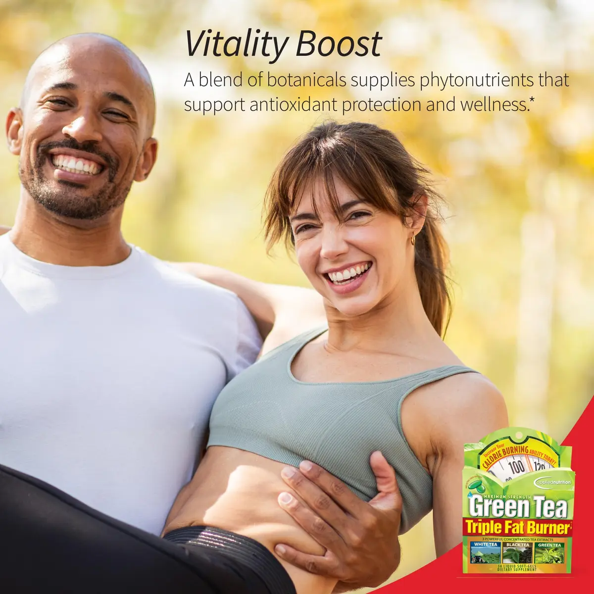 Applied Nutrition Green Tea Fat Burner Metabolism Support 30 Count | Liquid Soft-Gels for Energy & Fat Oxidation - view 6