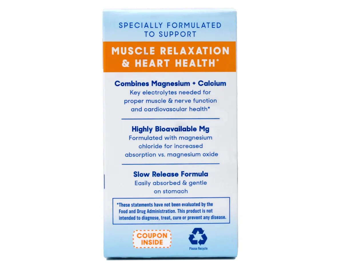 SlowMag MG Muscle + Heart Magnesium Chloride with Calcium Tablets 60 Count (Pack of 2) | Supports Heart, Muscles & Nervous System - view 4