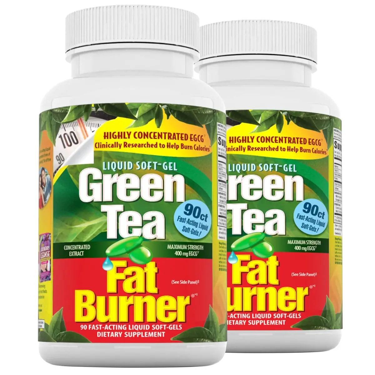 Applied Nutrition Green Tea Fat Burner Weight Loss 90 Softgels (2 Pack) Supports Metabolism & Energy - main product image