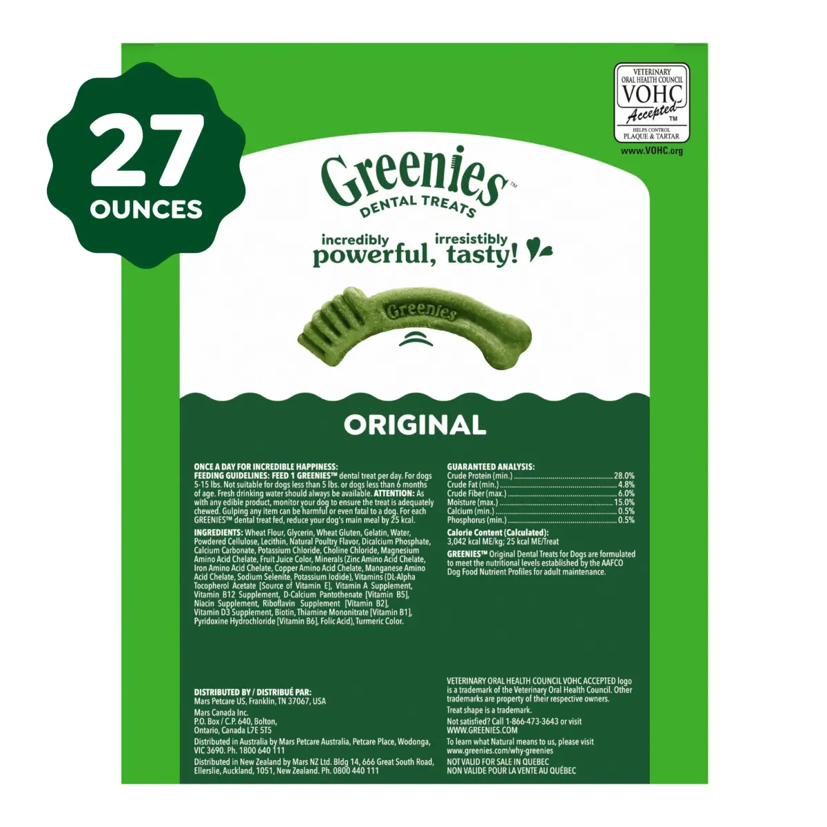 Greenies Teenie Original Natural Dental Dog Treats, Chicken, 96 Count (27 oz / 0.77 kg) | Veterinarian-Recommended for Small Dogs 5-15 lbs - view 9