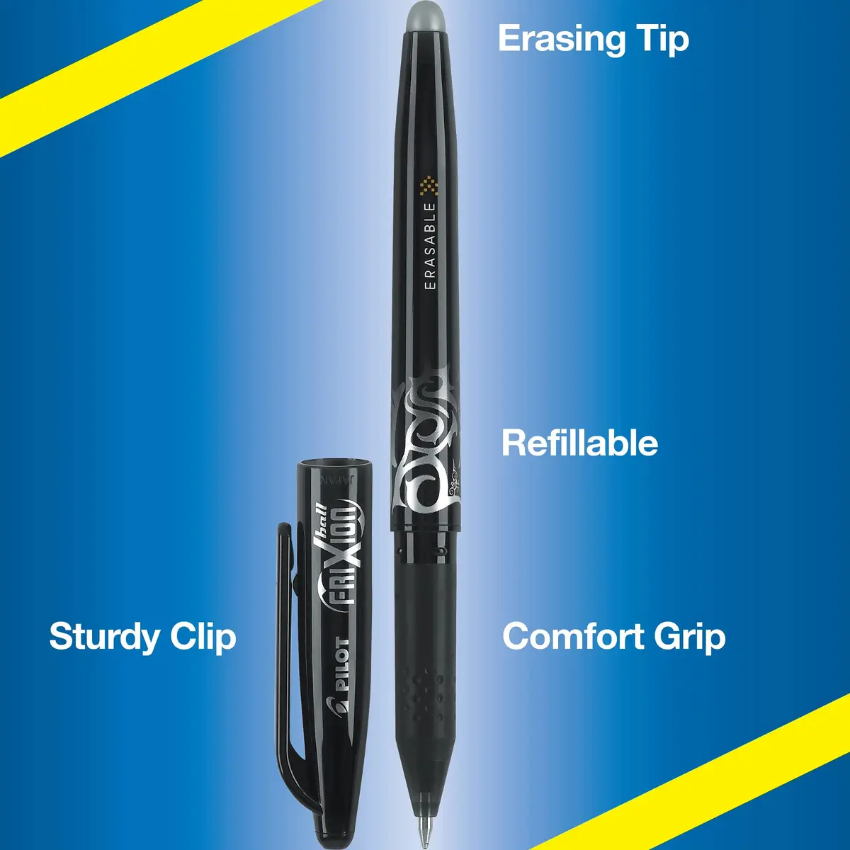 PILOT FriXion Ball Erasable Gel Ink Pen 12-Pack | Fine 0.7mm, Refillable, Black Ink, Office & School Supplies - view 5