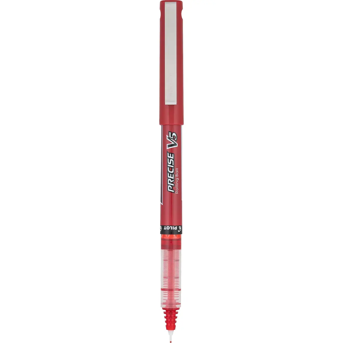 PILOT Precise V5 Stick Pens Extra Fine Point 0.5mm Red 12-Pack | Smooth Liquid Ink Rollerball Pens - view 3