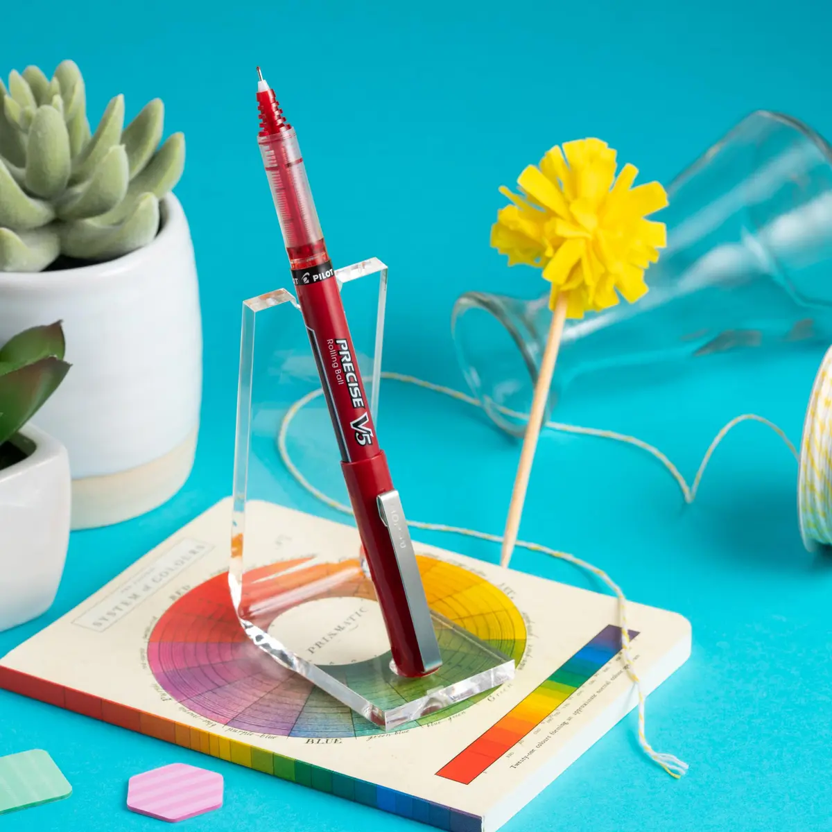 PILOT Precise V5 Stick Pens Extra Fine Point 0.5mm Red 12-Pack | Smooth Liquid Ink Rollerball Pens - view 4