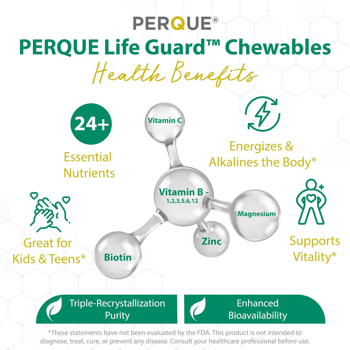 PERQUE Life Guard Chewables Cherry 90 Count | Unisex Multivitamin & Mineral Supplement - view 4