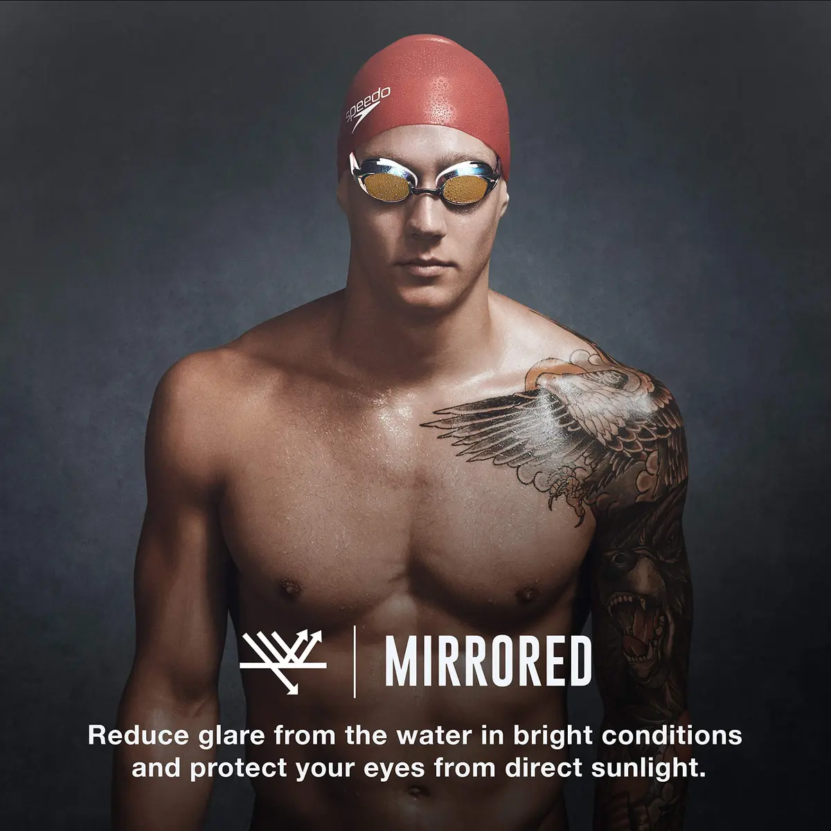 Speedo Unisex-Adult Swim Goggles Mirrored Vanquisher 2.0 | Wide Panoramic View, Anti-Fog, UV Protection - view 3