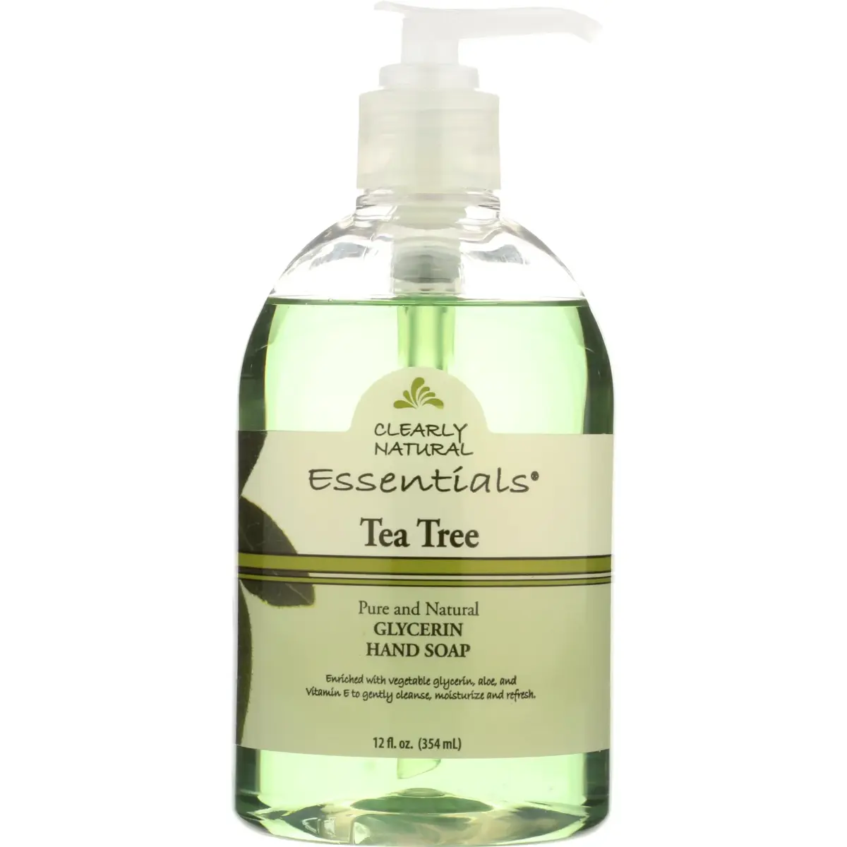 Clearly Natural Glycerin Liquid Hand Soap Tea Tree 355ml (12 Fl Oz) | Gentle Cleansing with Aloe Vera & Vitamin E - main product image