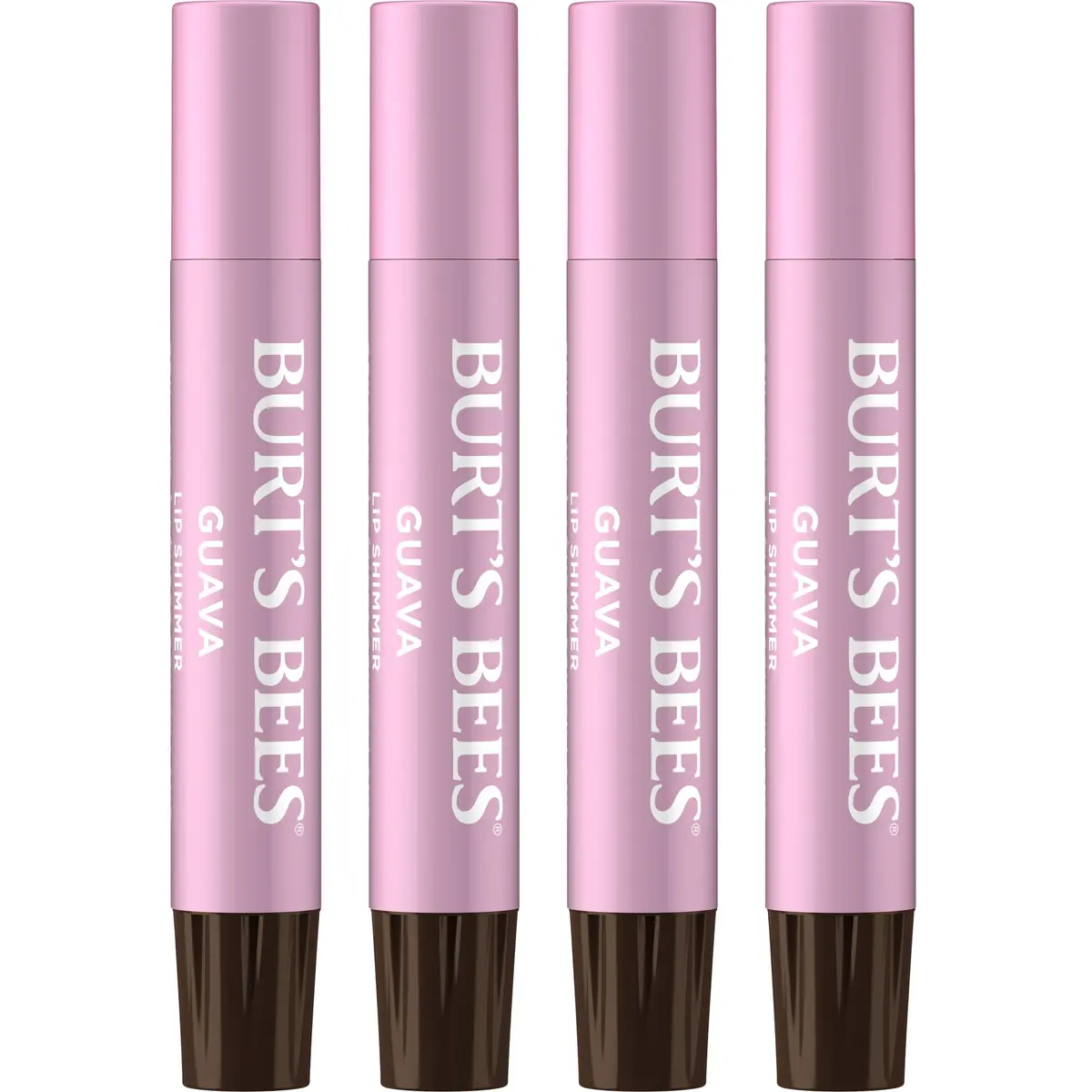 Burt's Bees Lip Shimmer Guava 4 Pack | Natural Moisturizing Lip Tint with Sheer Glow (70-120 chars) - main product image