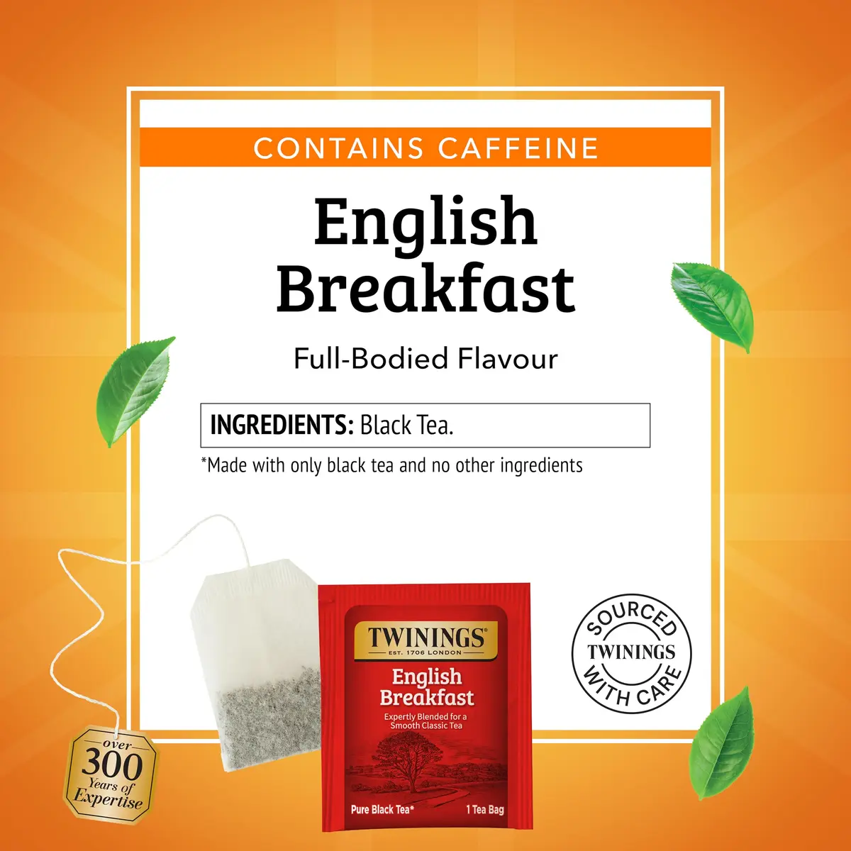 Twinings English Breakfast Black Tea 100 Teabags | Smooth, Flavourful, Robust, Caffeinated - view 4