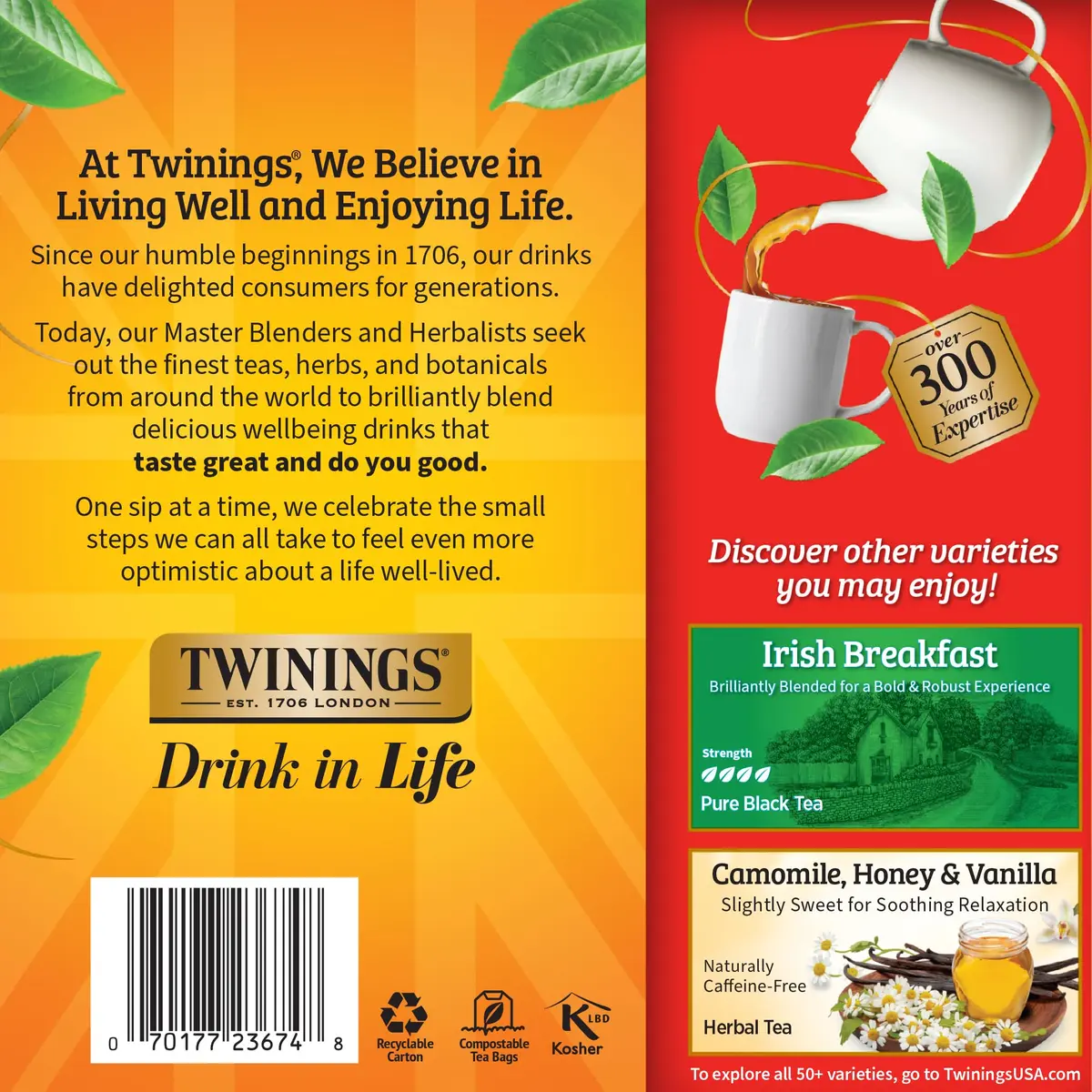 Twinings English Breakfast Black Tea 100 Teabags | Smooth, Flavourful, Robust, Caffeinated - view 5