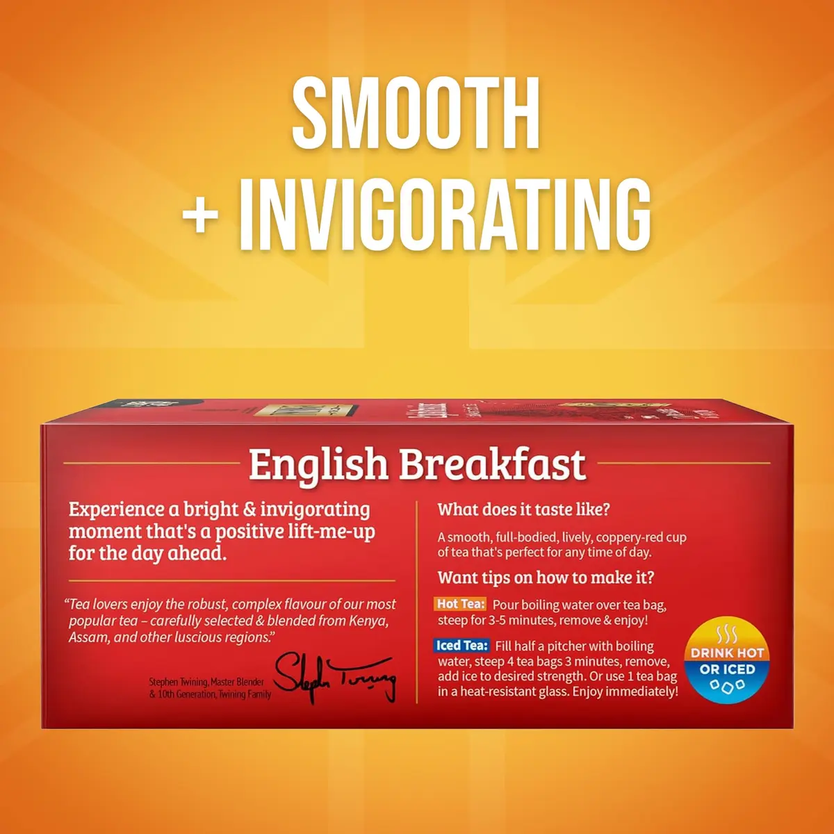 Twinings English Breakfast Black Tea 100 Teabags | Smooth, Flavourful, Robust, Caffeinated - view 2