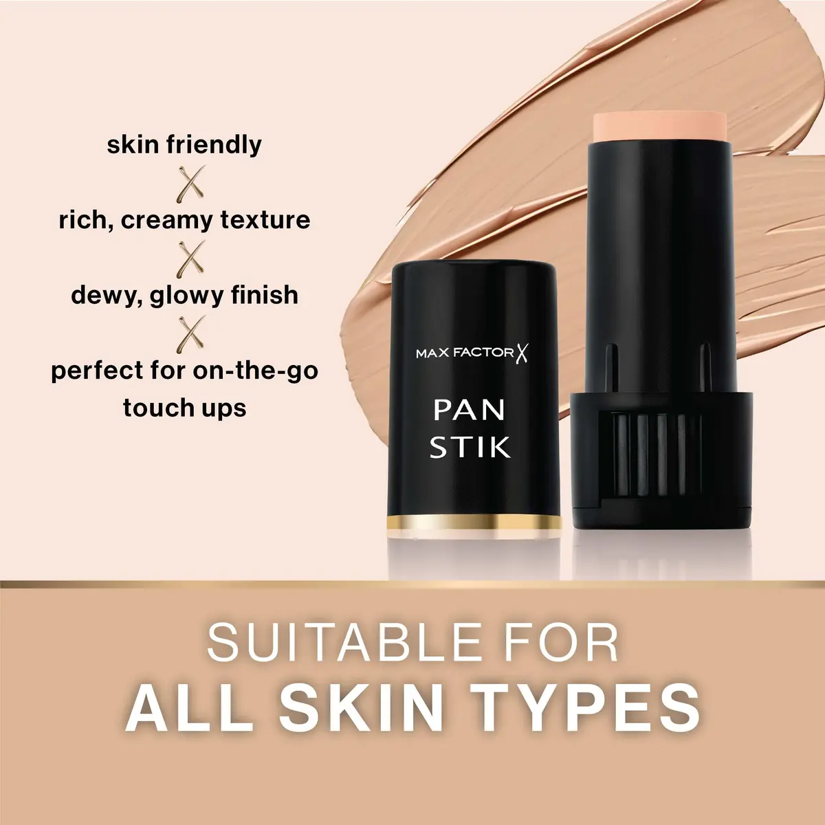 Max Factor Panstik Foundation - #30 Olive | Full Coverage, Dewy Finish, 12g - view 7