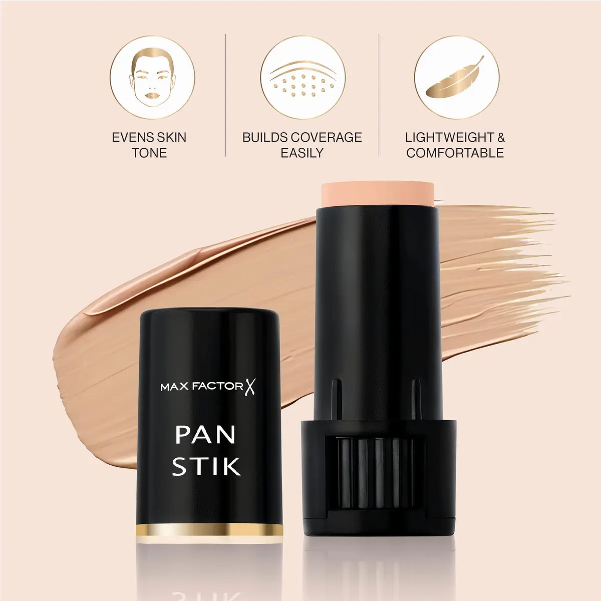 Max Factor Panstik Foundation - #30 Olive | Full Coverage, Dewy Finish, 12g - view 3