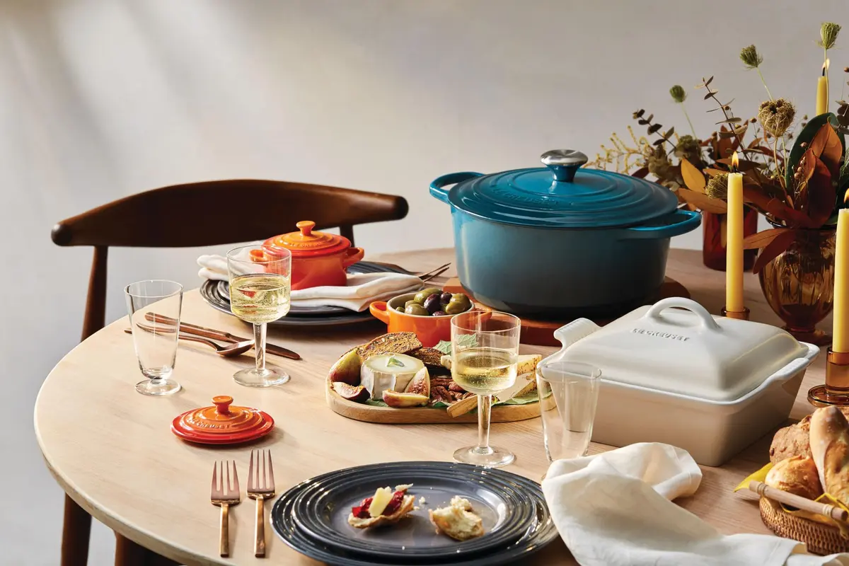 Le Creuset Stoneware Mini Round Cocotte 8 oz. Flame | Elegant Individual Serving Dish - view 5