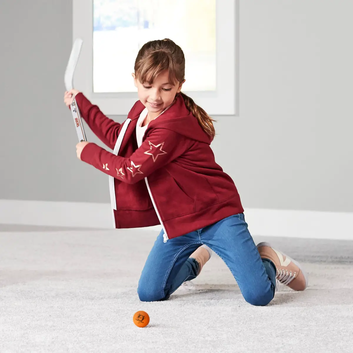 Franklin Sports NHL Detroit Red Wings Mini Hockey Stick Set with 2 Foam Balls | 2-Piece ABS Plastic - view 7