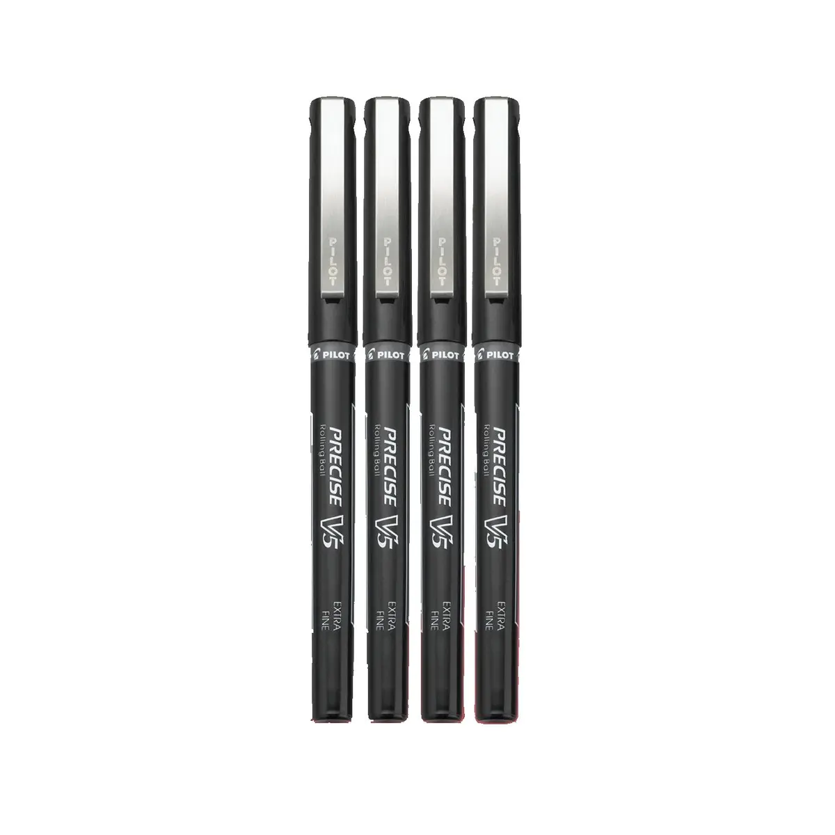 PILOT Precise V5 Stick Pens, Extra Fine Point 0.5mm, Black, 4-Pack | Precise, Smooth Liquid Ink, Extra Fine Tip, Office & School Use - view 2