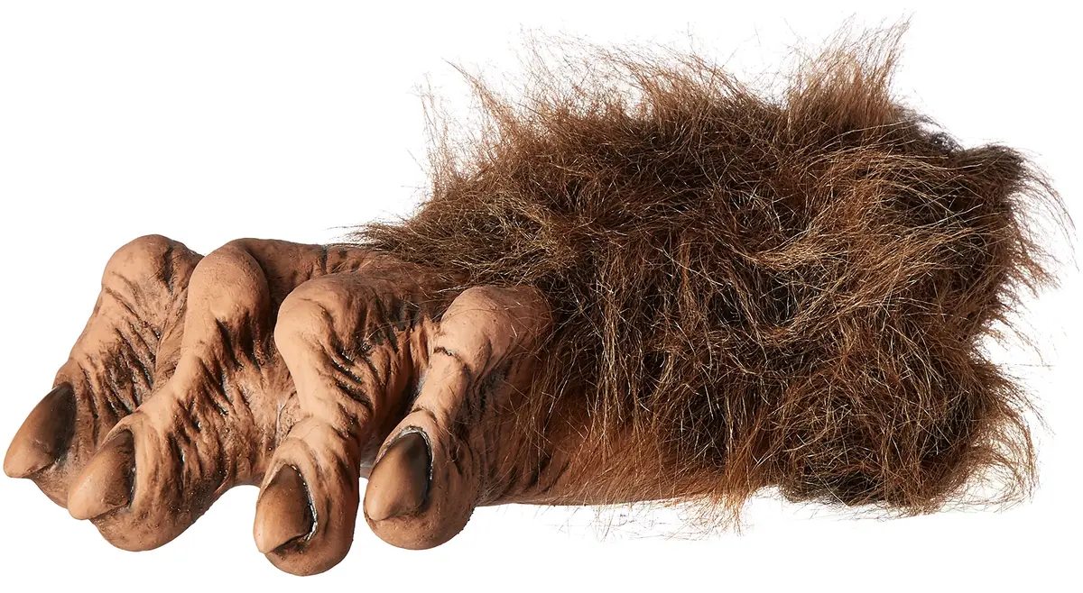 Zagone Werewolf Feet, Brown Faux Fur, Latex Toes/Feet | Comfortable Costume Accessory for Cosplay & Theatre - main product image