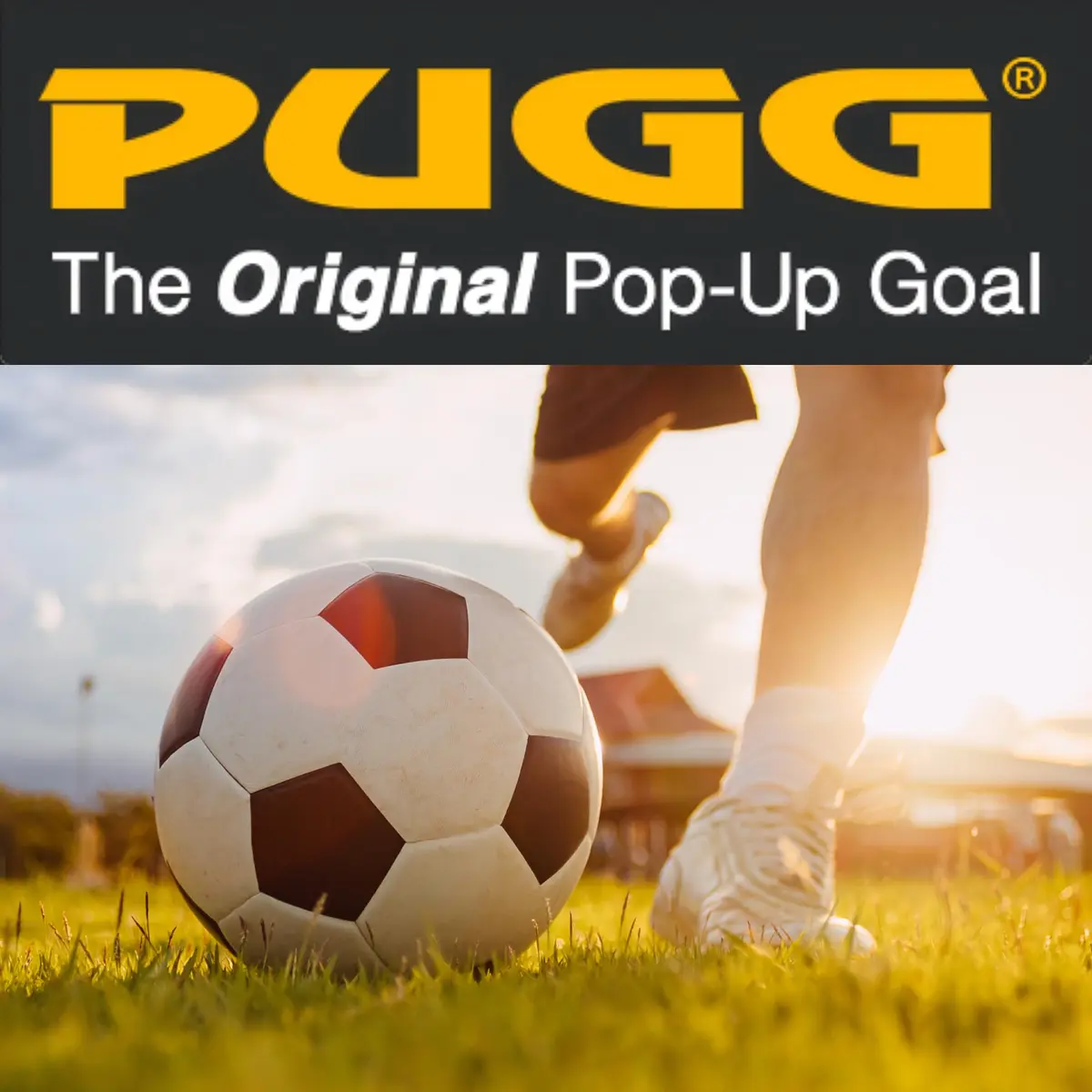 PUGG 4 Foot Pop Up Soccer Goal | Portable Training Futsal Football Net with Bag, Blue, 4' x 2'6" - view 6