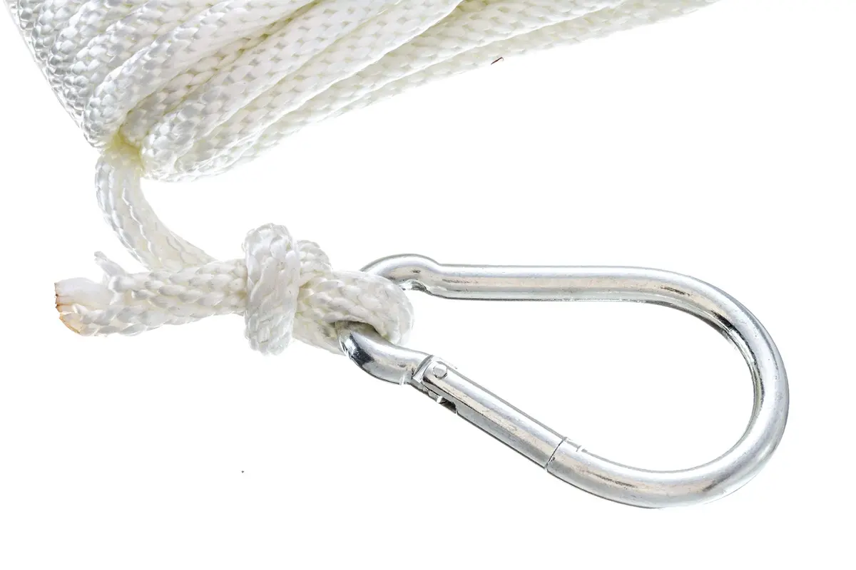 Seachoice Anchor Line Rope, Braided Nylon, White, Spring Hook, 3/16 In. X 100 Ft. - view 2