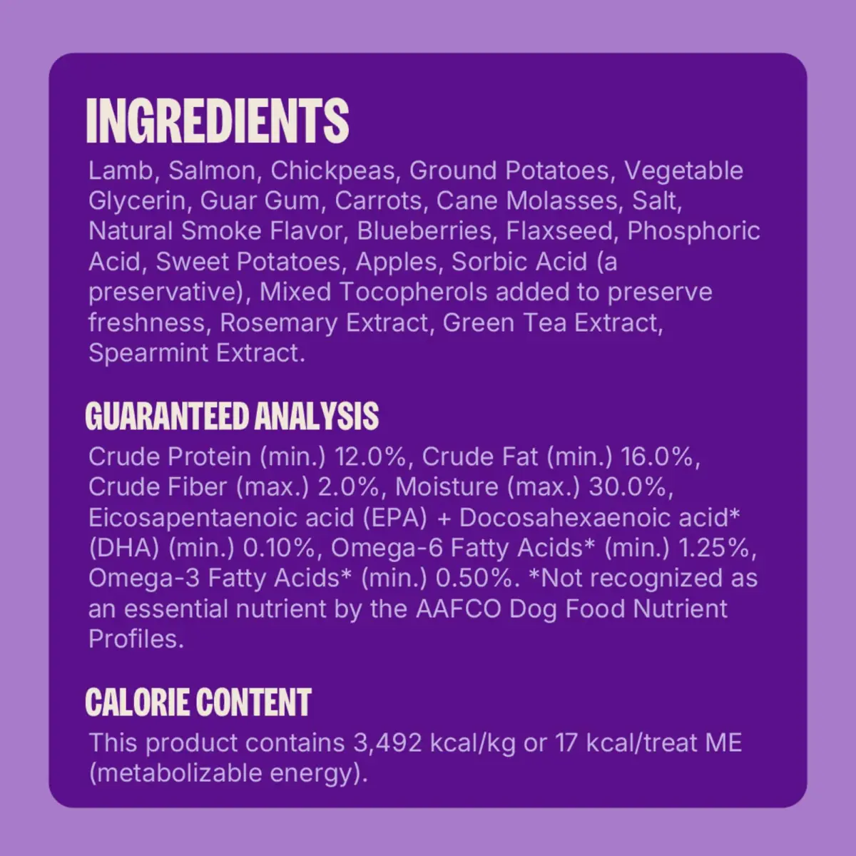 Wellness Soft Puppy Bites Dog Training Treats, Natural, Grain Free, Lamb and Salmon Recipe, 3 oz (85 g) | DHA for Brain Development - view 7