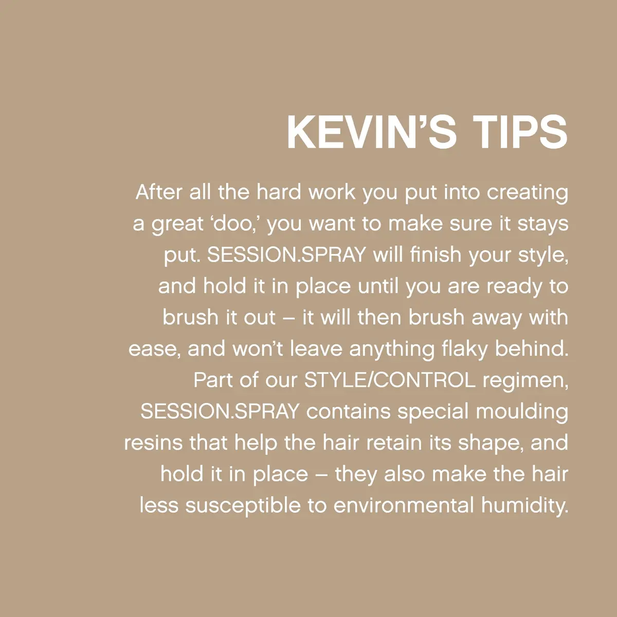 KEVIN.MURPHY SESSION.SPRAY Strong Hold Finishing Hair Spray 337ml (11.4 fl oz) | Humidity Resistant Flexible Hold - view 6
